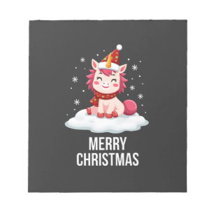 Bloc-note Joli chapeau de Noël licorne T-Shi de Noël licorne