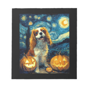Bloc-note Joli chien Cavalier King Charles Spaniel Halloween