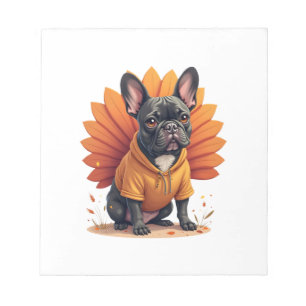 Bloc-note Joli chien Frenchie Thanksgiving Enfants Adolescen