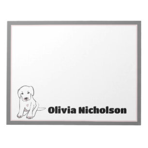 Bloc-note Joli Chiot Doodart Stationery personnalisée