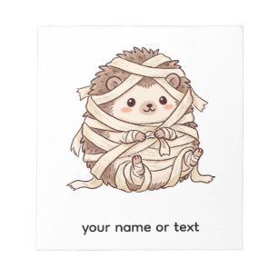 Bloc-note Joli costume de mummy de hérisson pour Halloween I