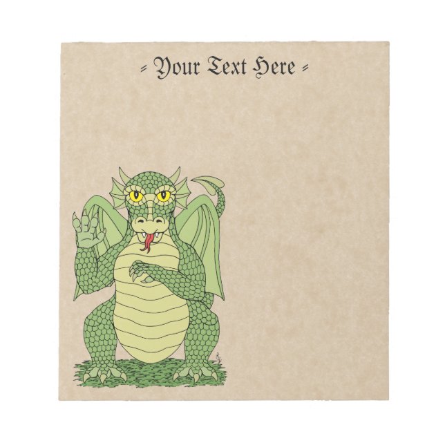 Bloc-note Joli Dragon Vert (Devant)
