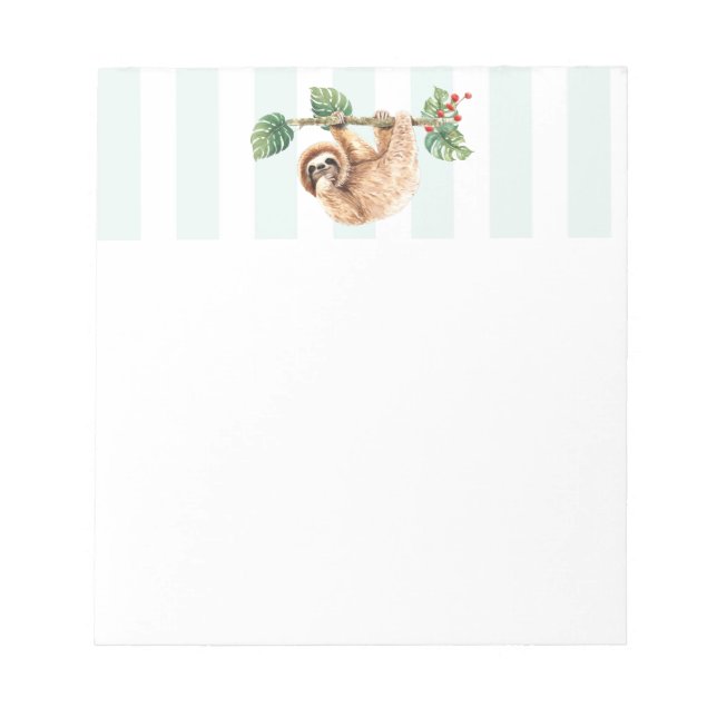 Bloc-note Joli fentes accroché à l'aquarelle vers le bas (Devant)