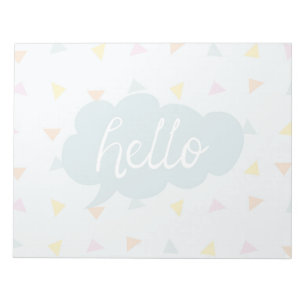 Bloc-note Joli Hello Pastel