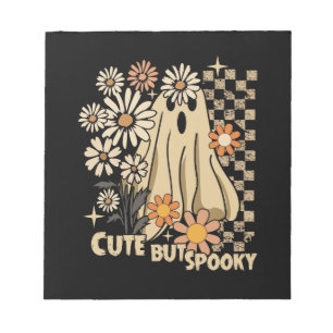 Bloc-note Joli mais drôle fantôme floral Halloween effrayant