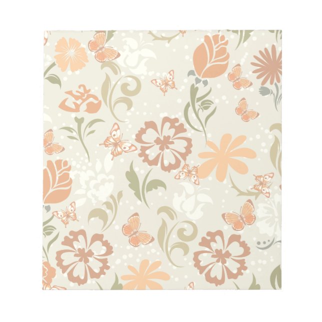 Bloc-note Joli modèle floral moderne (Devant)