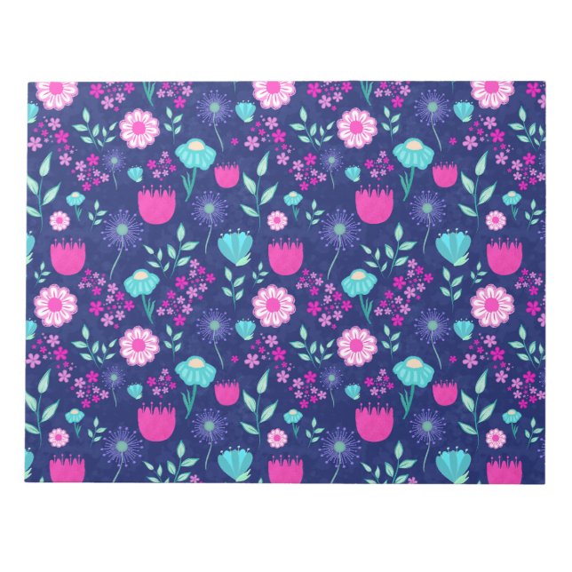 Bloc-note Joli motif floral de fond (Devant)