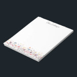 Bloc-note Joli Pastel Aquarelle Fleurs Personnalisées<br><div class="desc">Belle aquarelle de fleurs délicates dans de jolies couleurs pastel,  personnalisée avec votre nom.</div>