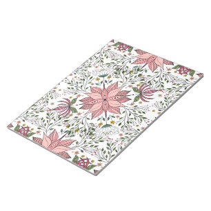 Bloc-note Joli Pink Floral Dooda Vintage Carrelage Art