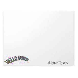 Bloc-note Joli Rainbow Hello World