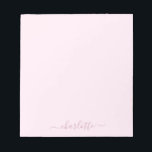 Bloc-note Joli rose et blanc doux<br><div class="desc">Une belle palette de couleurs douces,  rose et blush. Personnalisez avec un nom (pour garder les swashes sur le nom,  il est préférable d'entrer en minuscules et de garder les emojis au début et à la fin,  comme indiqué sur le nom de l'exemple).</div>