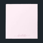 Bloc-note Joli rose et blanc doux<br><div class="desc">Une belle palette de couleurs douces,  rose et blush. Personnalisez avec un nom (pour garder les swashes sur le nom,  il est préférable d'entrer en minuscules et de garder les emojis au début et à la fin,  comme indiqué sur le nom de l'exemple).</div>