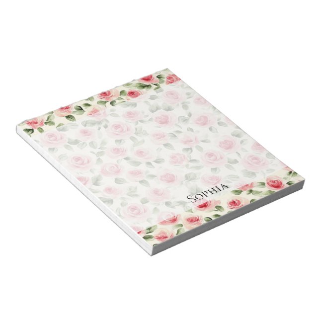 Bloc-note Joli rose Roses Floral (Incliné)