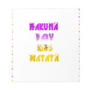 Bloc-note Joli violet et jaune Hakuna Matata bébé enfants G