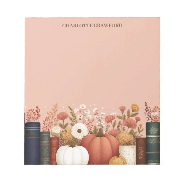 Bloc-note Jolie automne floral livre (Devant)