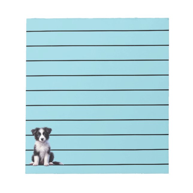 Bloc-note Jolie Bordure Collie Puppy (Devant)
