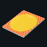 Bloc-note Jolie Daisy Orange Personnalisée Mariage<br><div class="desc">Joli Daisy Orange Vintage Bloc-Notes Personnalisé Mariage</div>
