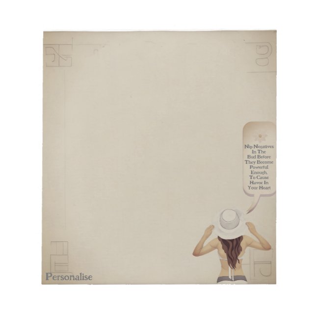 Bloc-note Jolie femme Motivational Citation Scrapbook (Devant)