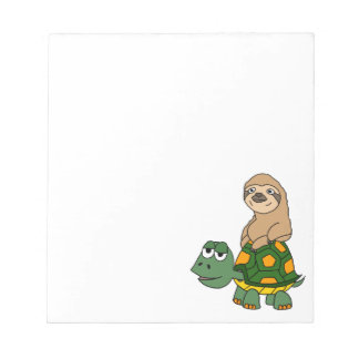Bloc-note Jolie fentes amusante sur caricature de tortue