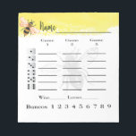 Bloc-note Jolie feuille de note Bunco Bee<br><div class="desc">Le thème Bee mignon dans le thème jaune et noir crée un merveilleux Bunco ou Bunko score feuille pavé. Idéal pour vos dames de la reine des abeilles nuit dehors Bunco jeu soirée. Idéal pour les thèmes du printemps et de l'été ou toute l'année.</div>
