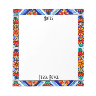 Bloc-note Jolie fille coloré Art Abstrait Monogrammé