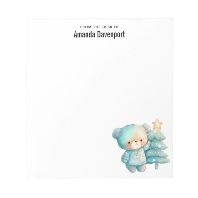 Bloc-note Jolie Ours et Noël (Devant)