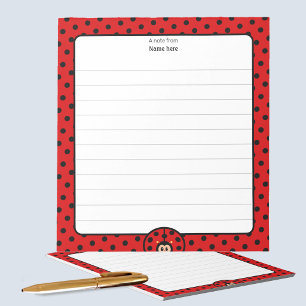 Bloc-note Jolie papillon dame rayé