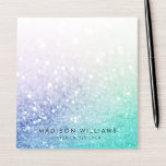Bloc-note Jolie Parties scintillant Holographique Fille Glam<br><div class="desc">Personnalisez facilement cet élégant motif de parties scintillant bokeh coloré avec vos détails personnalisés.</div>