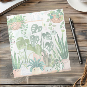 Bloc-note Jolie plante botanique fantaisiste aquarelle