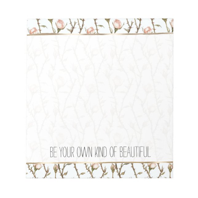 Bloc-note Jolies Roses Roses Florales (Devant)