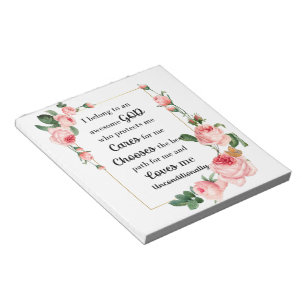 Bloc-note Jolies roses roses roses avec Citation Inspiration
