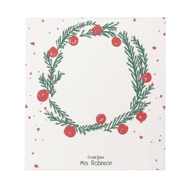 Bloc-note Jolis Petits Ballons Rouges & Cercle de Fleurs de  (Devant)
