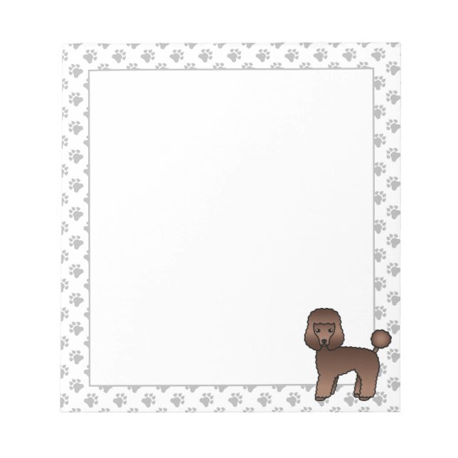 Bloc-note Jouet Brown Poodle joli Cartoon Chien (Devant)