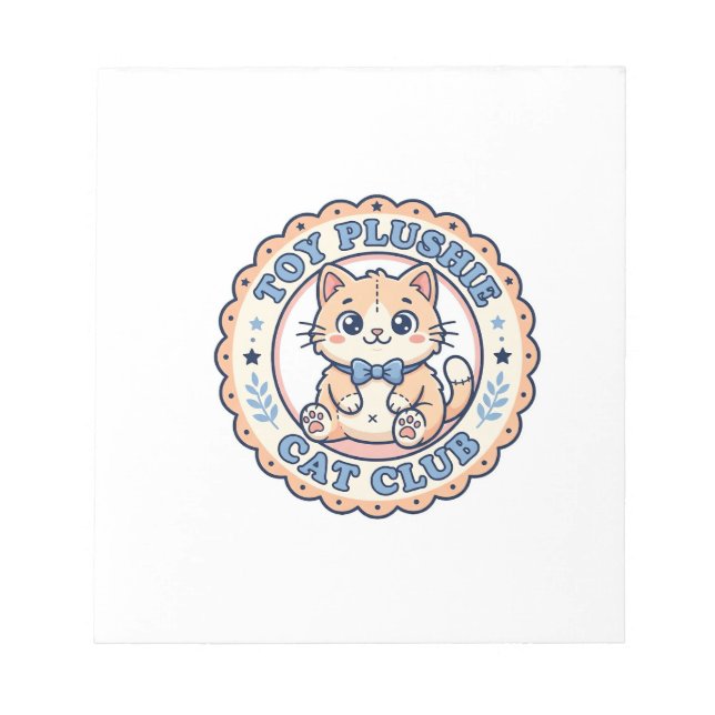 Bloc-note Jouet Peluche Chat Mignon Chat T-Shirt Design - Jo (Devant)