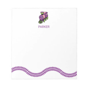 Bloc-note Jouet rose violet Train Stationery Personnalisé En