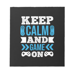 Bloc-note Joueur Cadeau Gardez Le Calme Et Le Jeu Sur