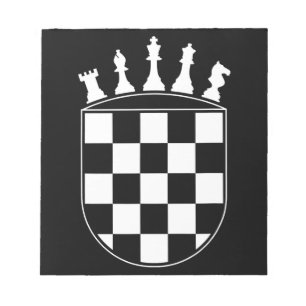 Bloc-note Joueur d'échecs Cadeaux pour Croates Drapeau Croat
