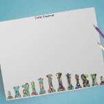 Bloc-note Joueurs de jeu Arc en ciel Couleur pièces d'échecs<br><div class="desc">Personnalisez et customisez ce super bloc-notes avec votre nom ou n'importe quel texte. Doté d'un ensemble de vitres arc-en-ciel avec des pièces d'échecs turquoises,  avec un rook à pion évêque king queen knight pour un design moderne unique sur un arrière - plan gris.</div>