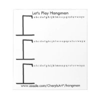 Jouons à Hangman 3 jeux par feuille de notes