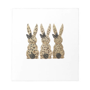 Bloc-note Jour de Pâques chrétien drôle arc de lapin mignon