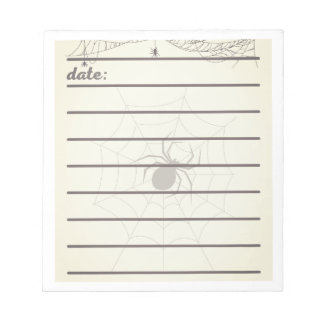Bloc-note Journal d'araignée d'Halloween, design gothique de
