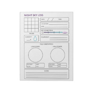 Bloc-note Journal du ciel nocturne