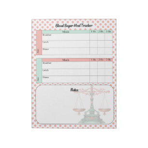 Bloc-note Journal vintage des sucres sanguins des soins de s