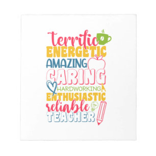 Bloc-note Journée de l'enseignant Enseignant de l'entretien