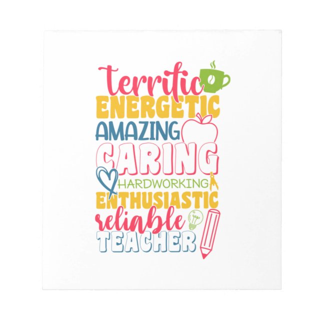 Bloc-note Journée de l'enseignant Enseignant de l'entretien  (Devant)