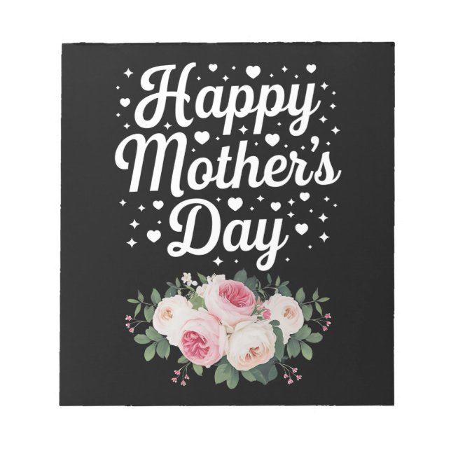 Bloc-note Joyeuse fête des Mères Maman fleur Mémé Épouse ado (Devant)
