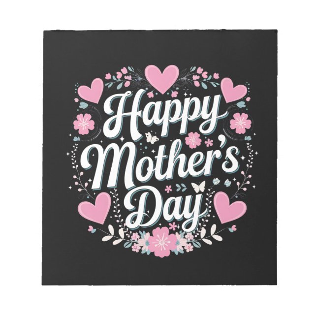 Bloc-note Joyeuse Fête des Mères Maman Mémé Floral Mignon (Devant)