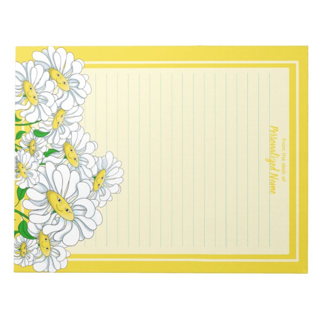 Bloc-note Joyeuses marguerites Jaune-Jaune (Devant)