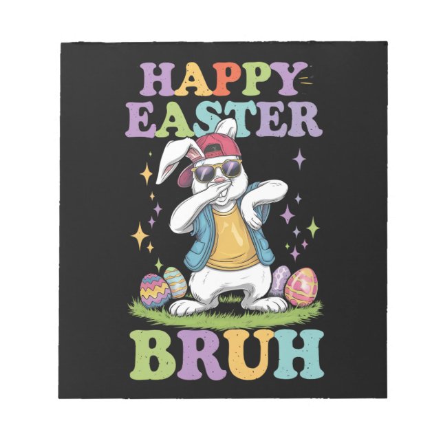 Bloc-note Joyeuses Pâques Frangin Lapin de Pâques Funny Dabb (Devant)