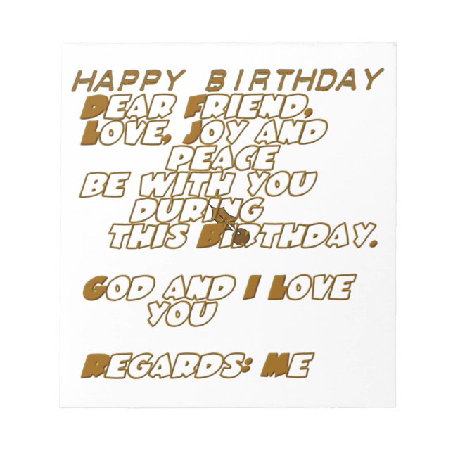 Bloc-note Joyeux Anniversaire (Devant)